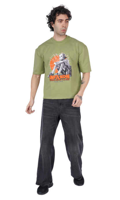 Mask Light Green Oversize T-shirt