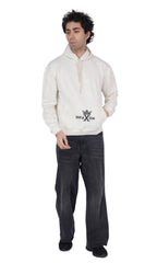 Bald Eagle White Oversize Hoodie