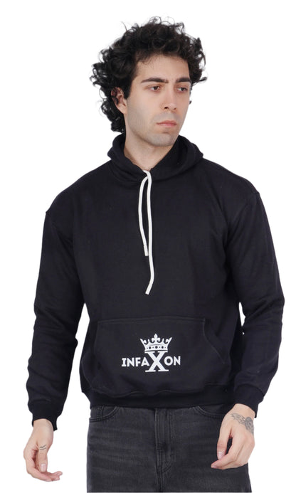 Wolf Black Oversize Hoodie