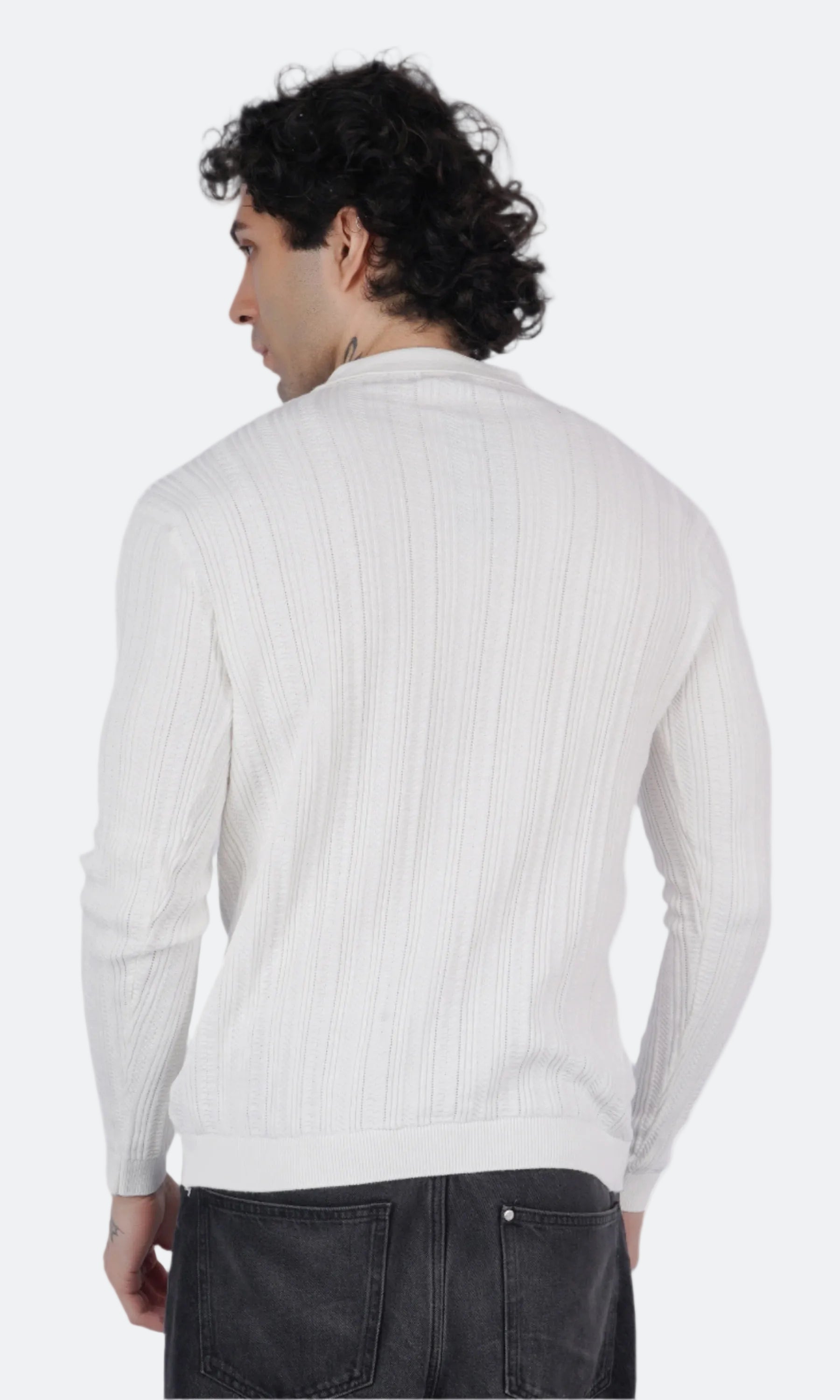 Pearl White Knitted Shirt