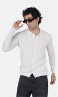Pearl White Knitted Shirt