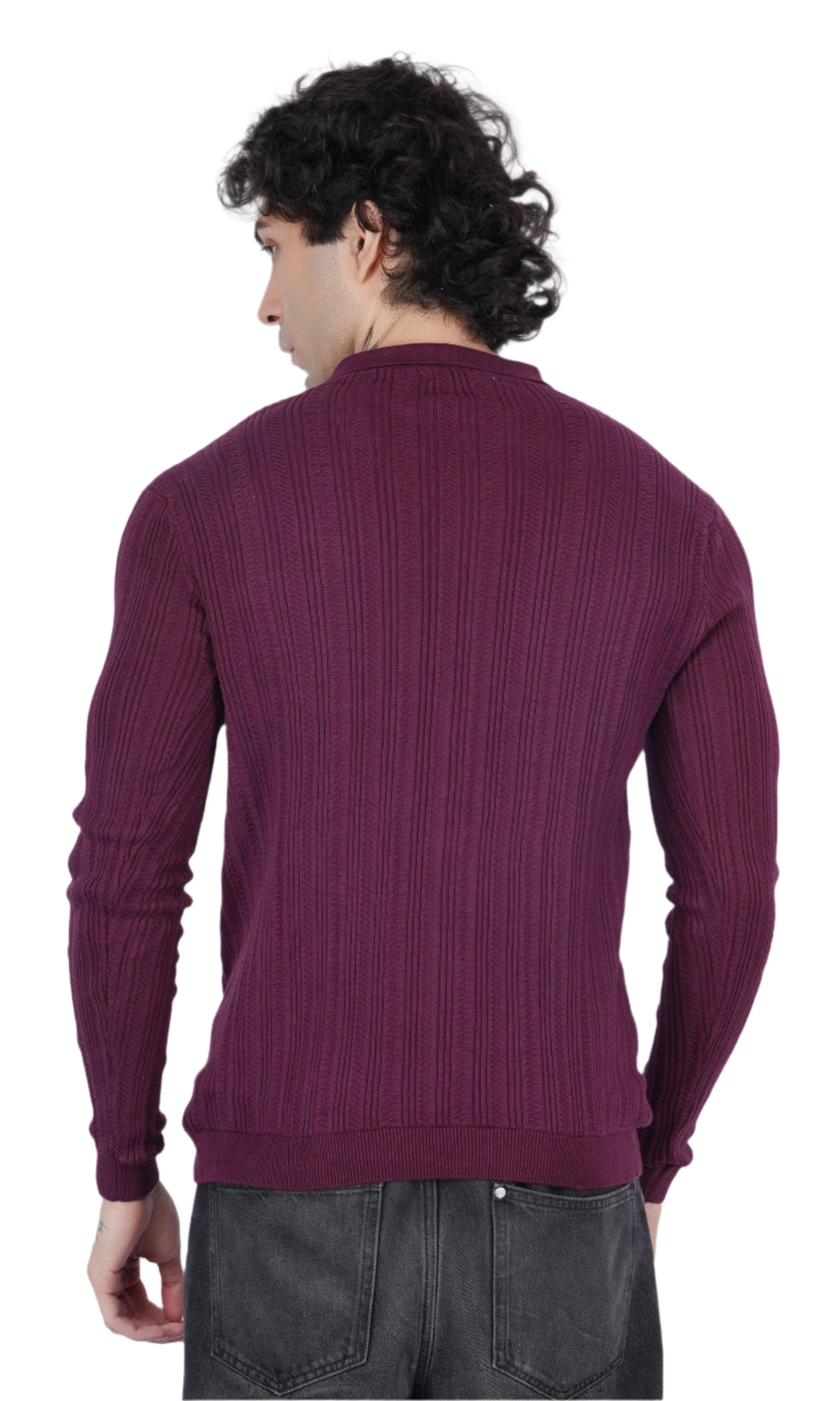 Wine Knitted Shirt