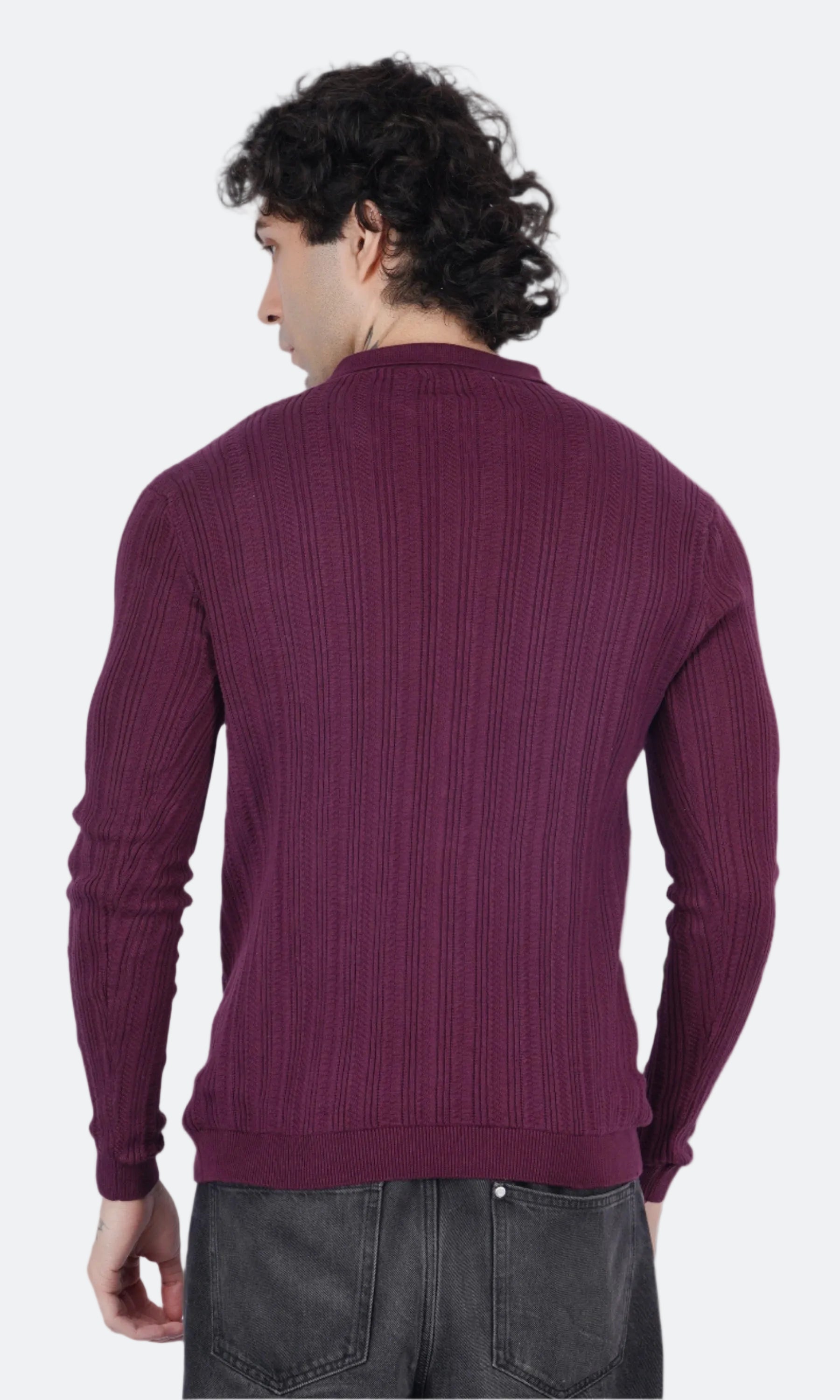 Wine Knitted Shirt