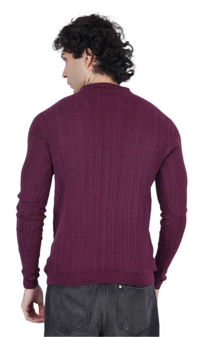 Wine Knitted Shirt