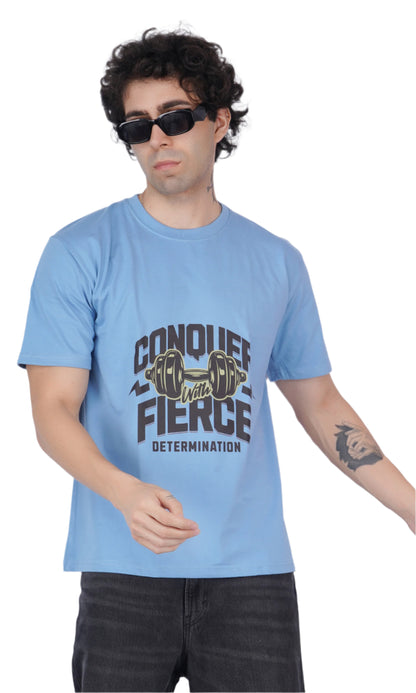 Conquer Sky Blue Oversize T-shirt