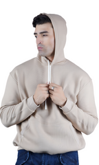 Beige Oversize Hoodie