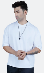 White Down Shoulder T-Shirt