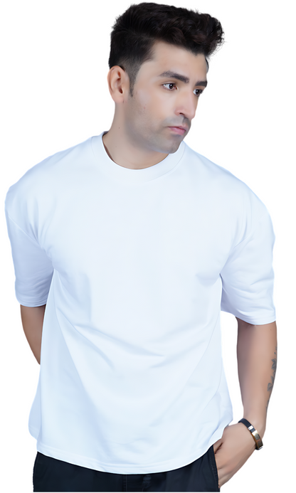 White Down Shoulder T-Shirt