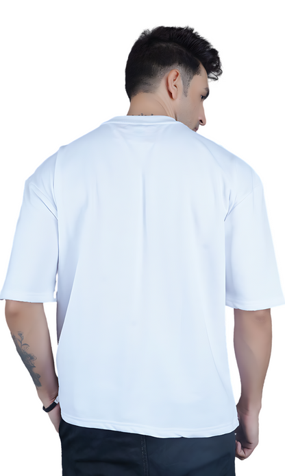 White Down Shoulder T-Shirt