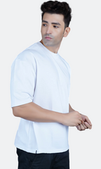 White Down Shoulder T-Shirt