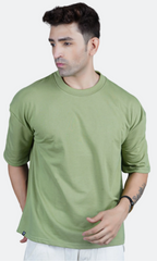 Light green Down Shoulder T-shirt