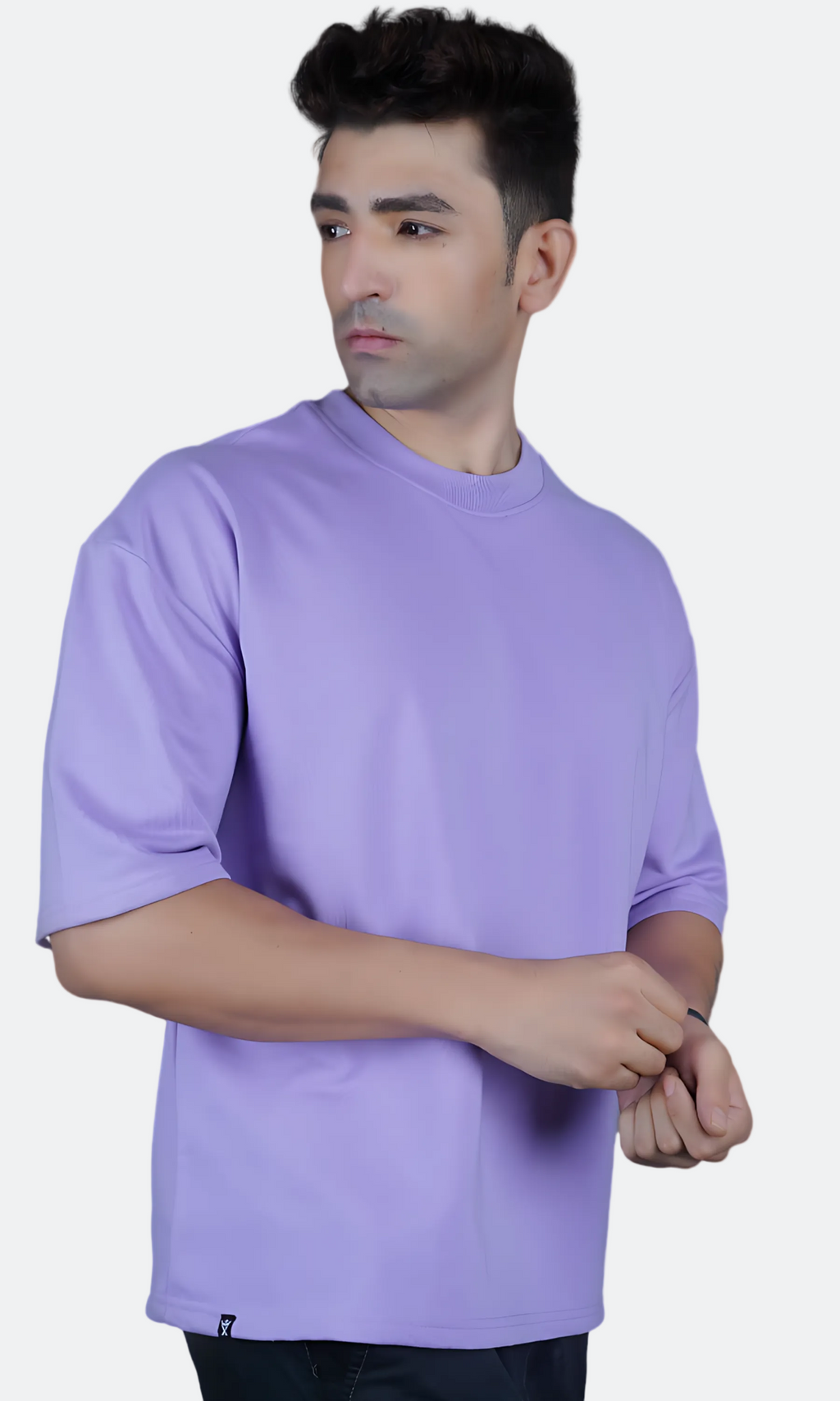 Lavender Down Shoulder T-Shirt