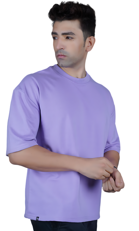 Lavender Down Shoulder T-Shirt