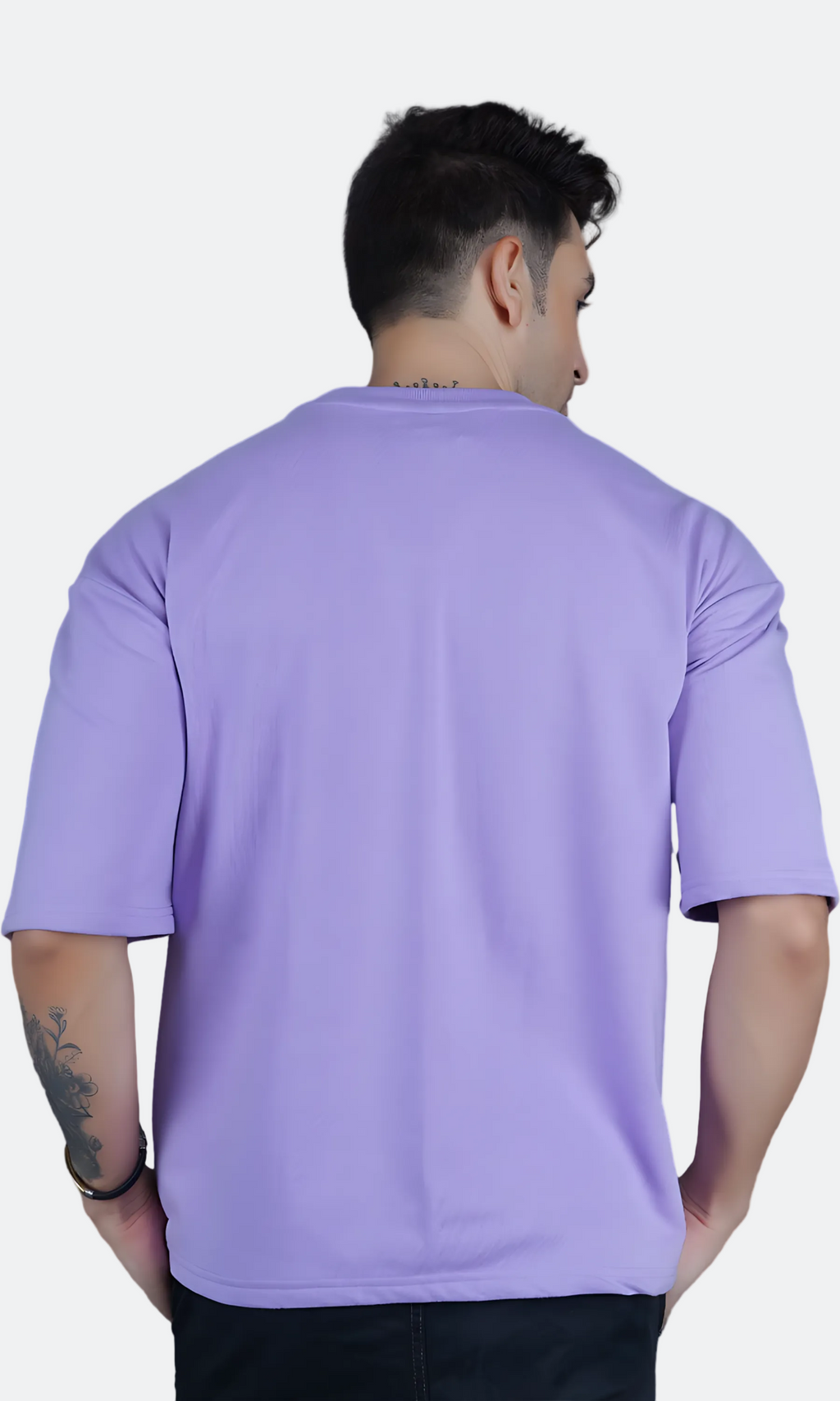 Lavender Down Shoulder T-Shirt