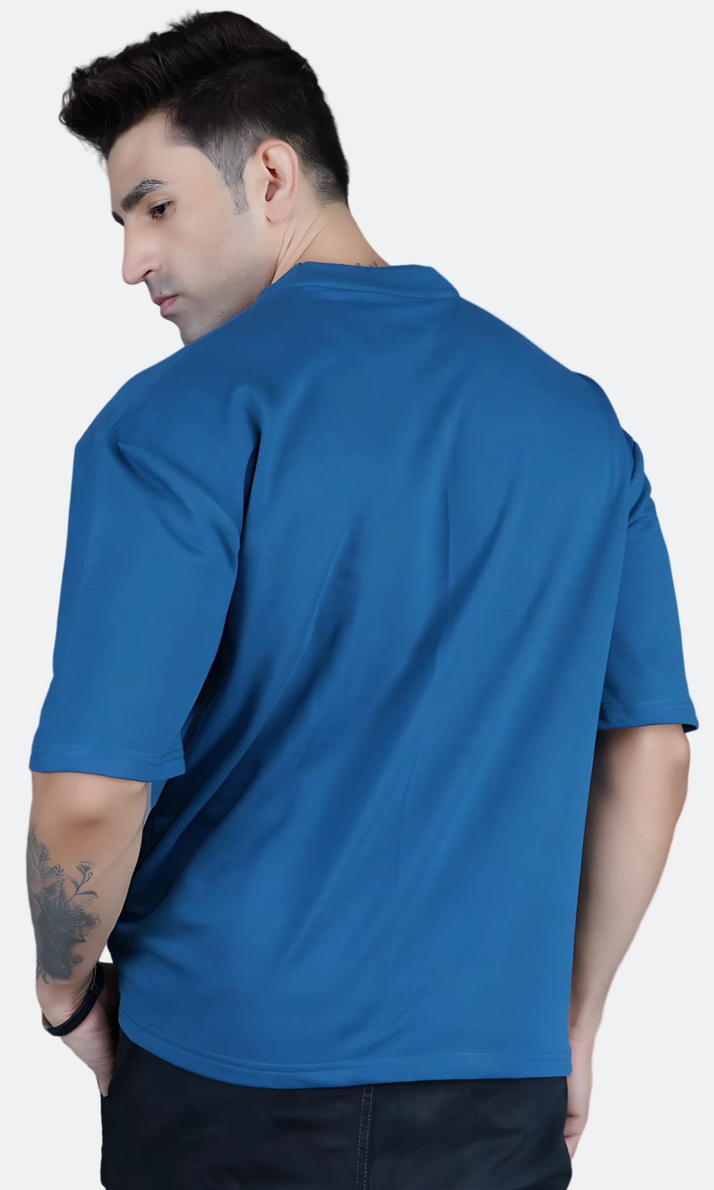 Royal Blue Down Shoulder T-Shirt